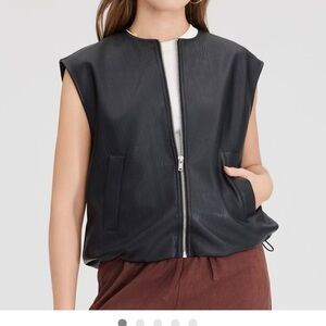 Target Black Leather Vest